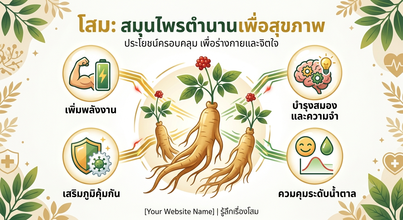 โสมมีประโยชน์อะไร? ส่องสรรพคุณสมุนไพรระดับตำนานเพื่อสุขภาพ
